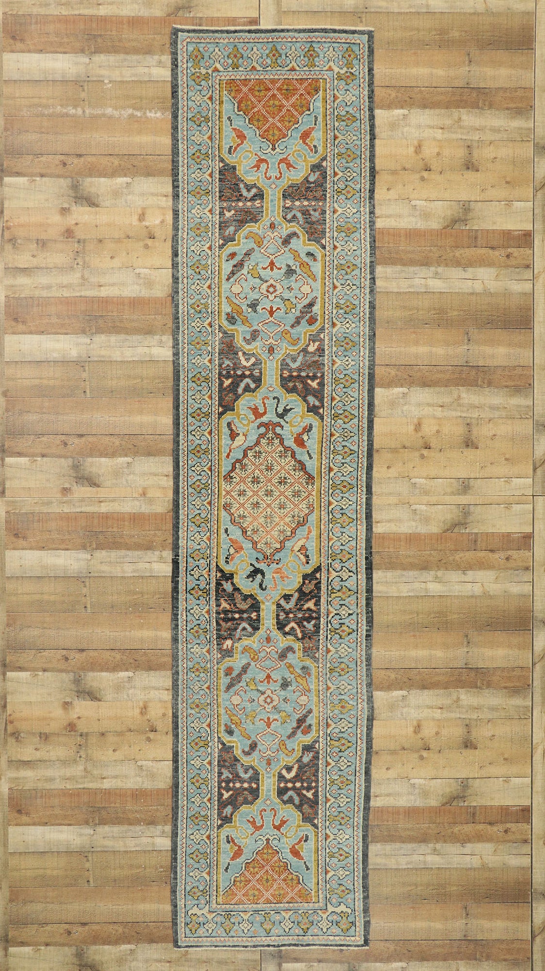 3 x 13 Colorful Turkish Oushak Runner 52825