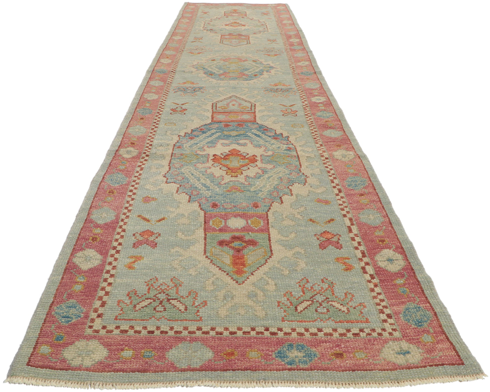3 x 14 Turkish Oushak Runner 53810