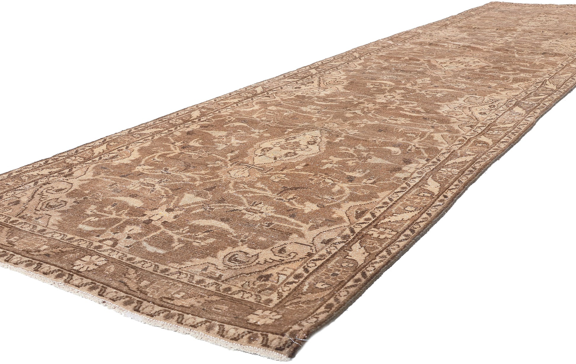 3 x 14 Vintage Persian Hamadan Rug 61228