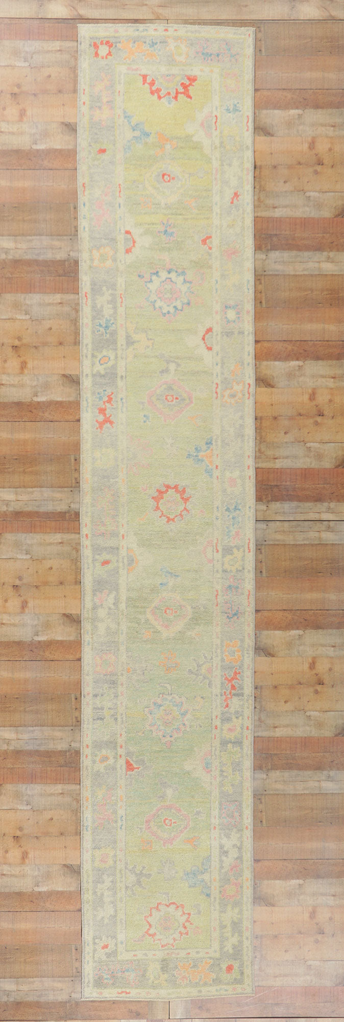3 x 16 Colorful Turkish Oushak Rug 53823