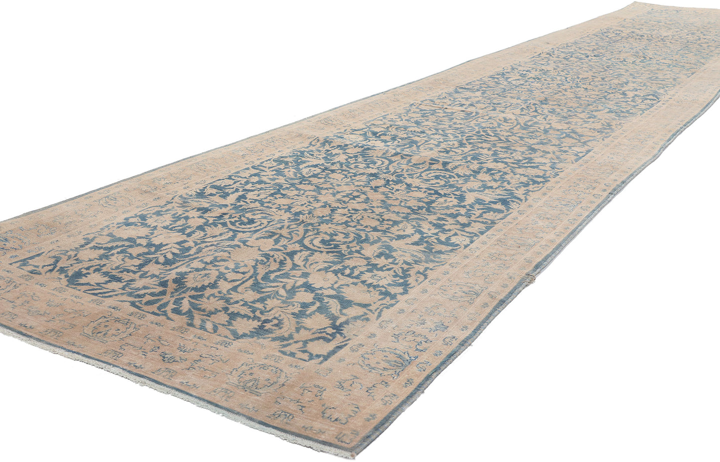 3 x 16 Antique Persian Kashan Rug 53866