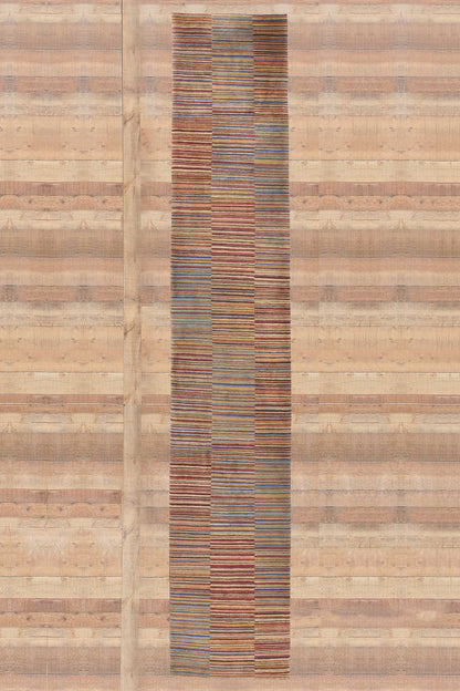 3 x 17 Colorful Striped Tibetan Runner 78534