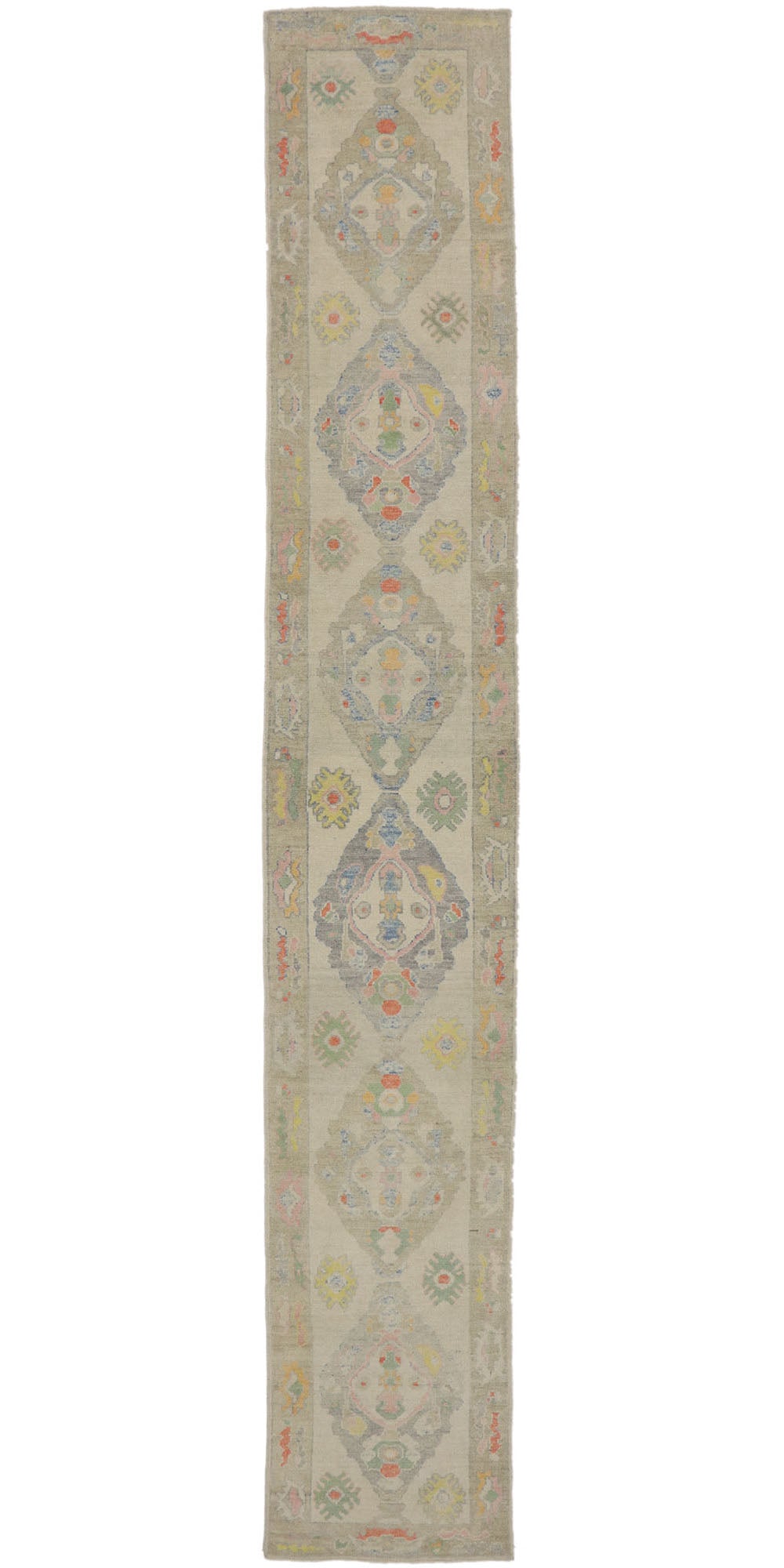 3 x 18 Colorful Turkish Oushak Runner 53591