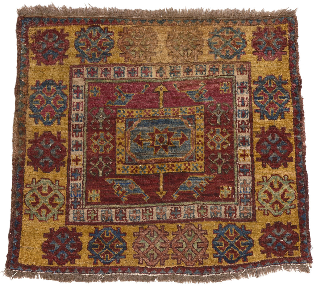 3 x 3 Antique Turkish Oushak Rug 78630