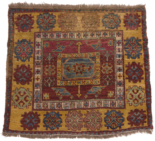 3 x 3 Antique Turkish Oushak Rug 78630
