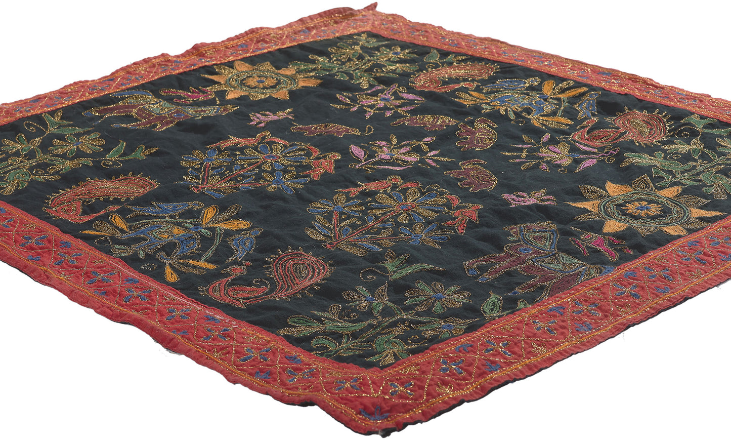 3 x 3 Vintage Tree of Life Embroidered Tapestry 78459