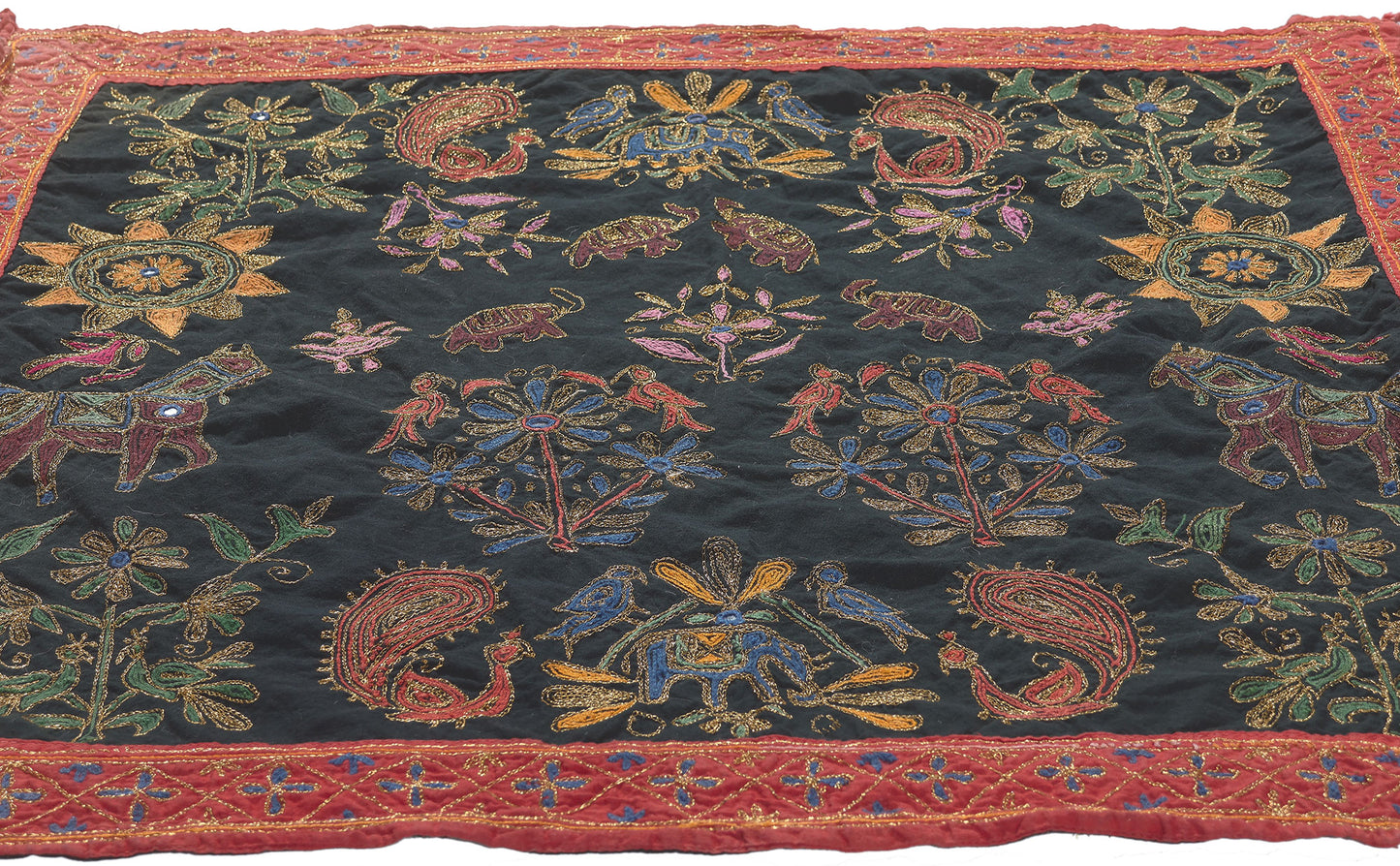 3 x 3 Vintage Tree of Life Embroidered Tapestry 78459