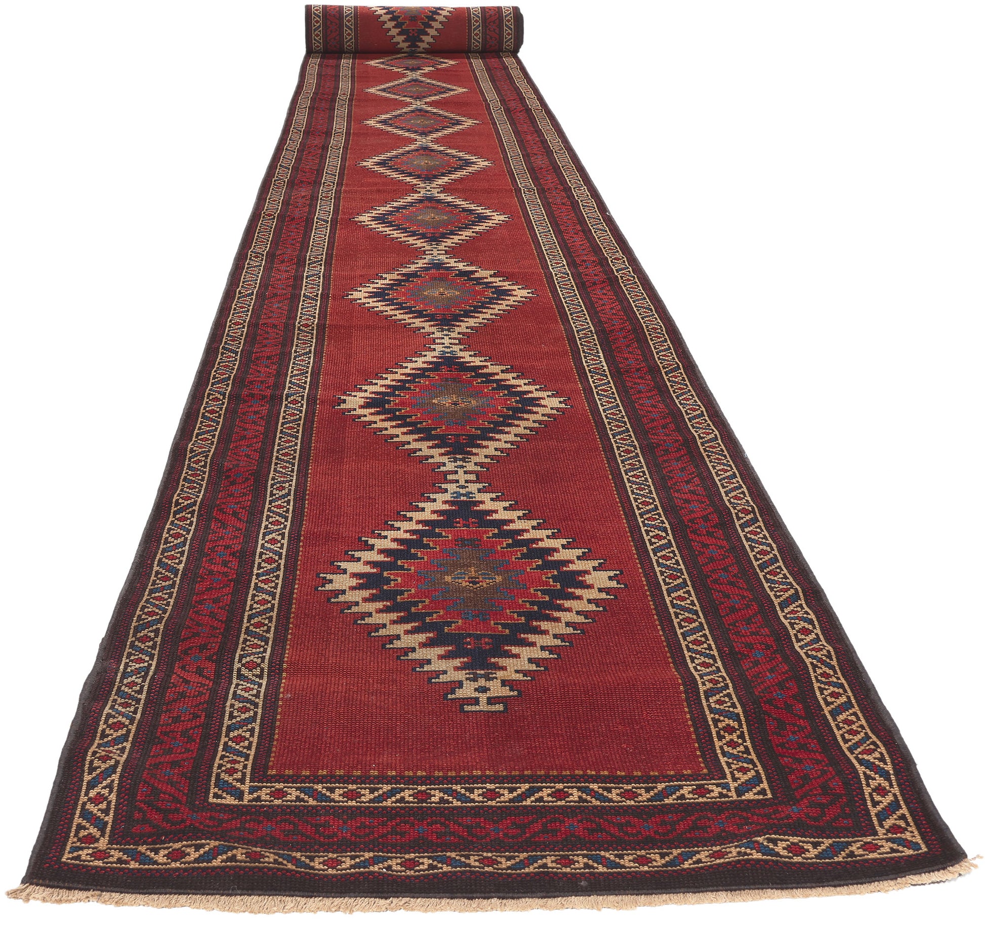 3 x 32 Antique Caucasian Karabagh Runner 53867