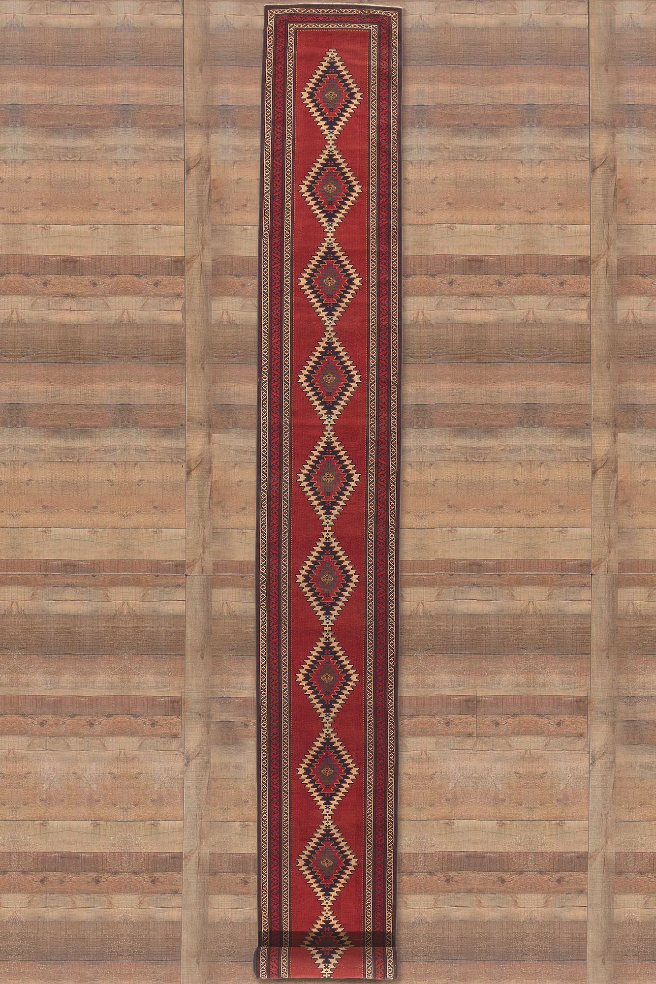 3 x 32 Antique Caucasian Karabagh Runner 53867