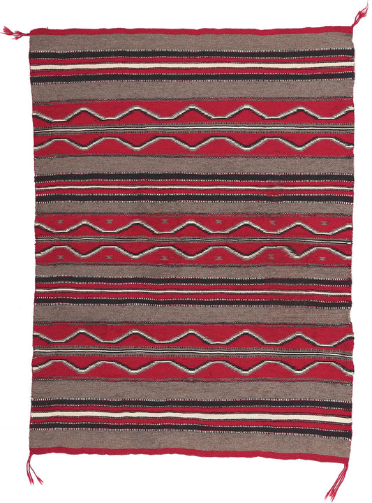 3 x 4 Antique Navajo Blanket Rug 78557