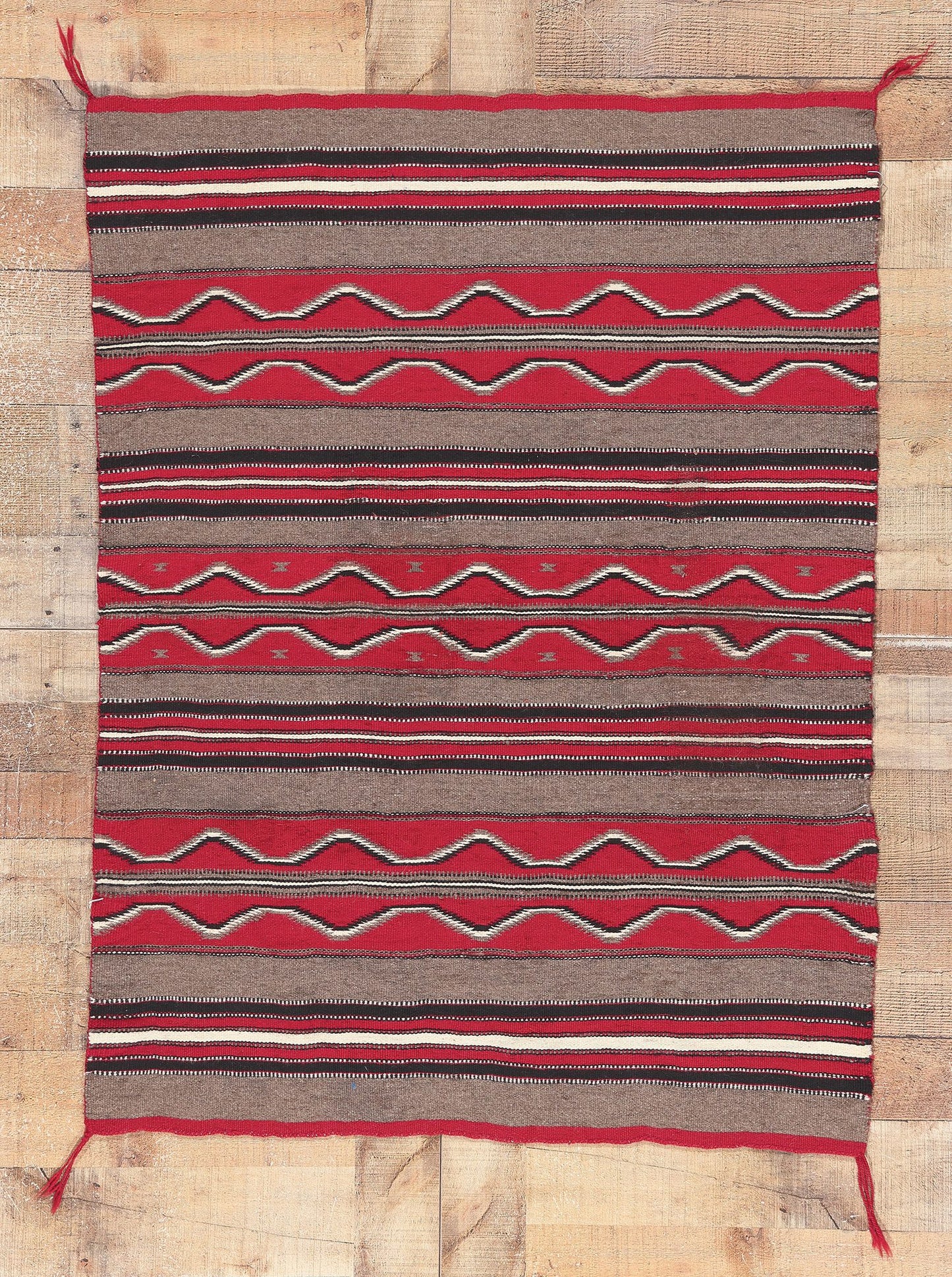 3 x 4 Antique Navajo Blanket Rug 78557