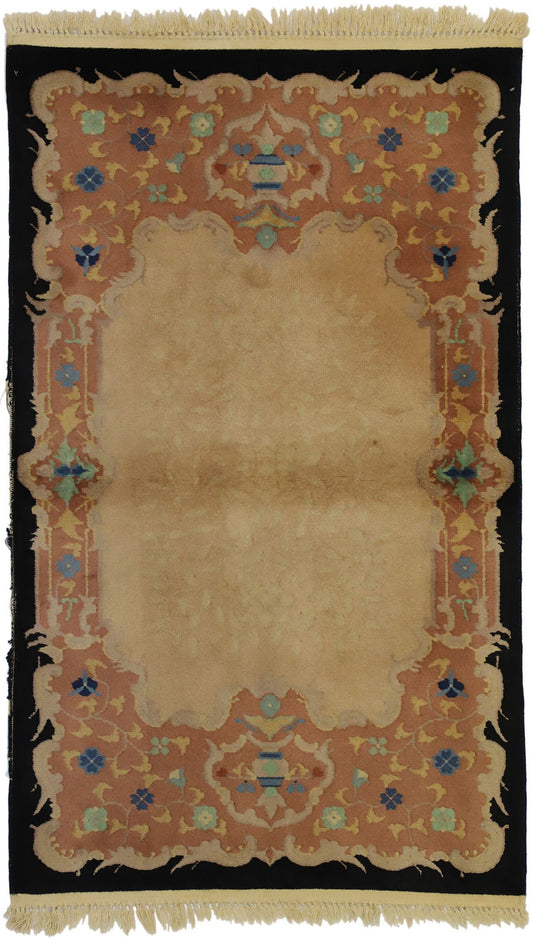 3 x 5 Antique Chinese Art Deco Rug 70718