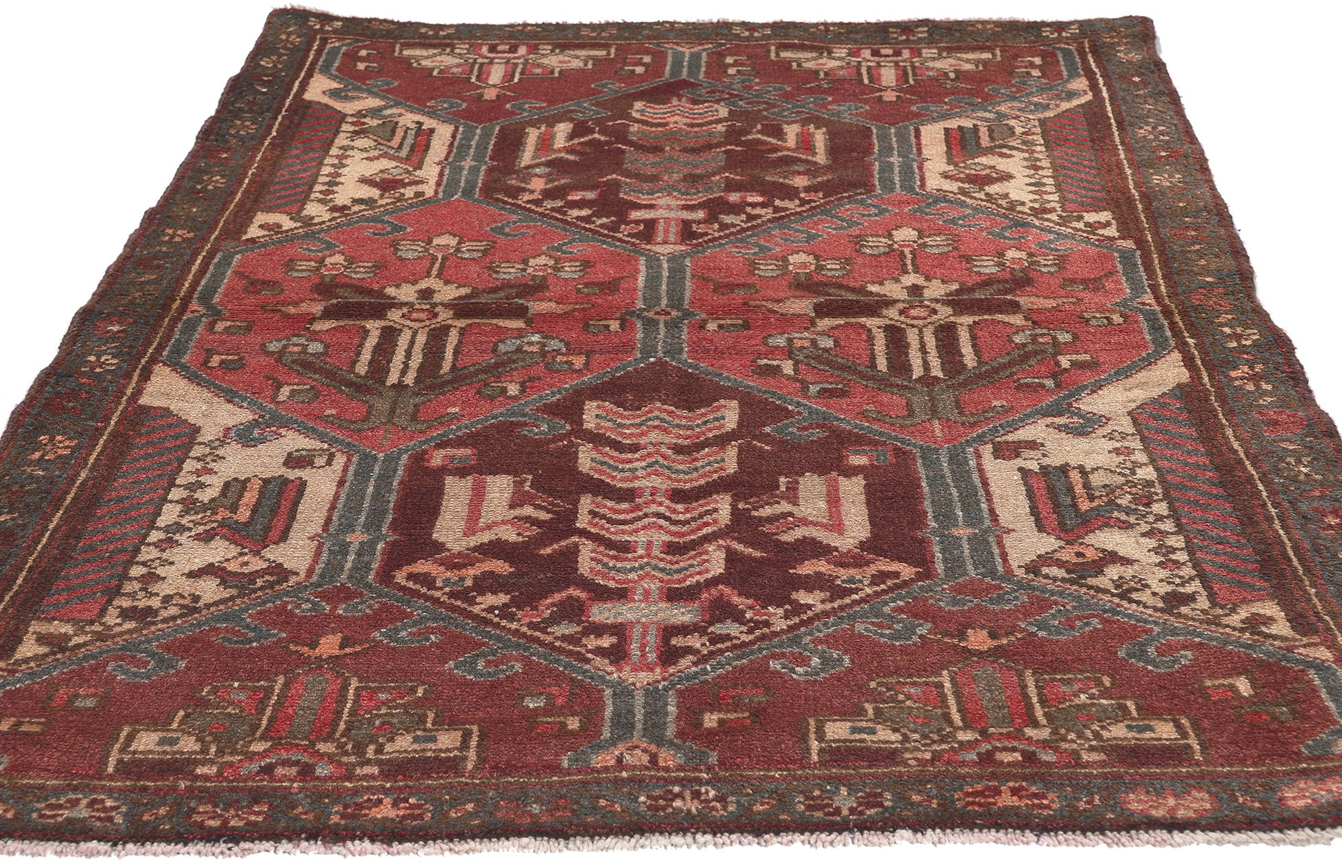 3 x 5 Vintage Persian Bakhtiari Rug 61252