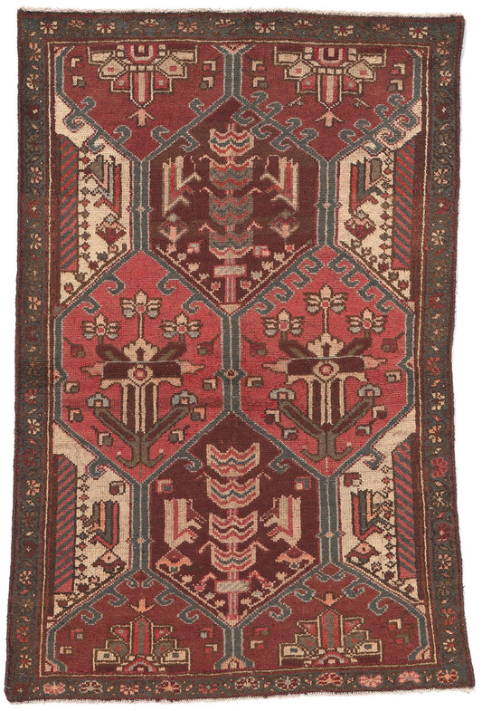 3 x 5 Vintage Persian Bakhtiari Rug 61252
