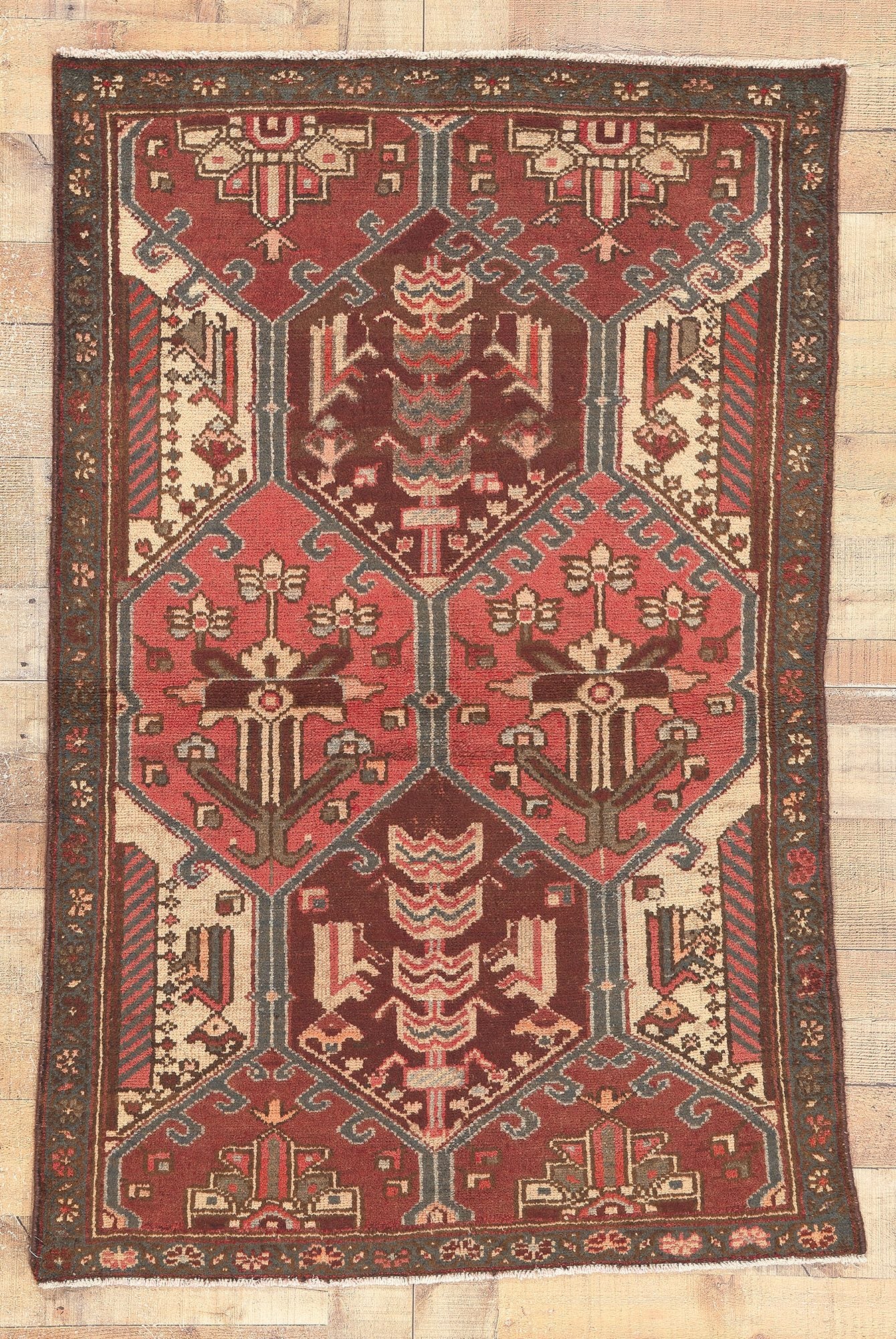 3 x 5 Vintage Persian Bakhtiari Rug 61252