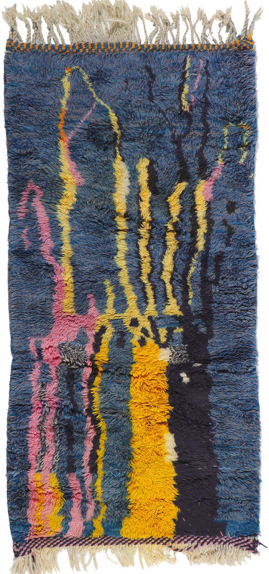 3 x 5 Colorful Abstract Moroccan Rug 21132