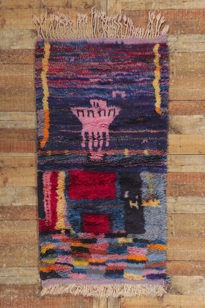3 x 5 Colorful Moroccan Beni Ourain Rug 21114