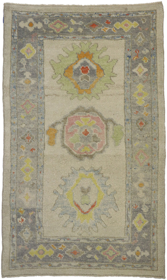 3 x 5 Colorful Turkish Oushak Rug 53594