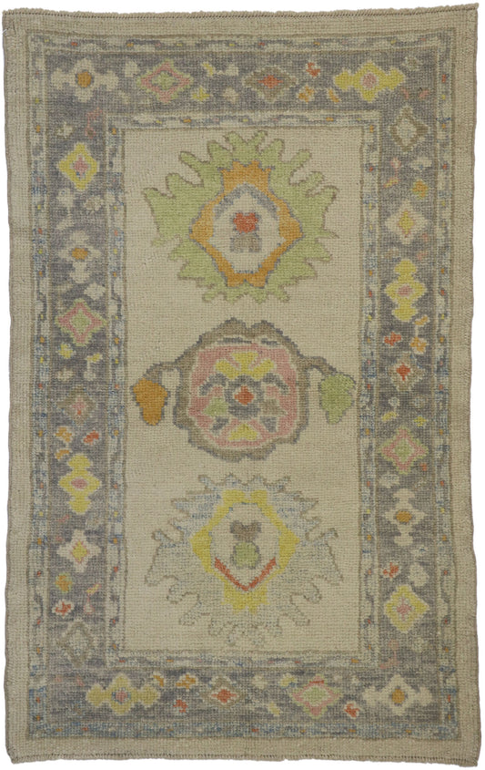 3 x 5 Colorful Turkish Oushak Rug 53595
