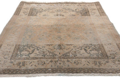 3 x 5 Vintage Persian Kashan Rug 78574