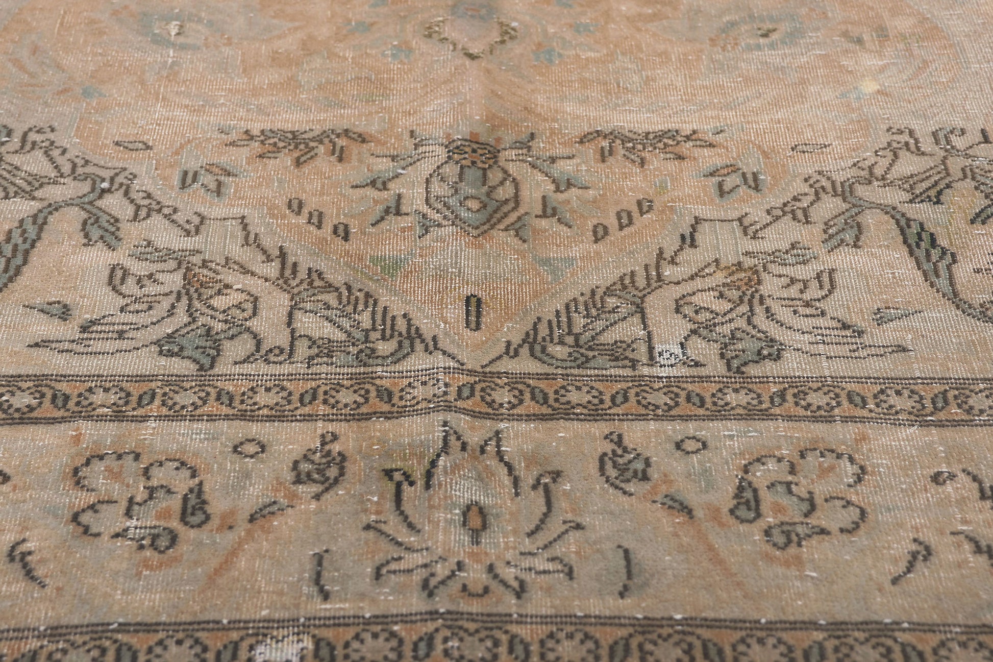 3 x 5 Vintage Persian Kashan Rug 78574