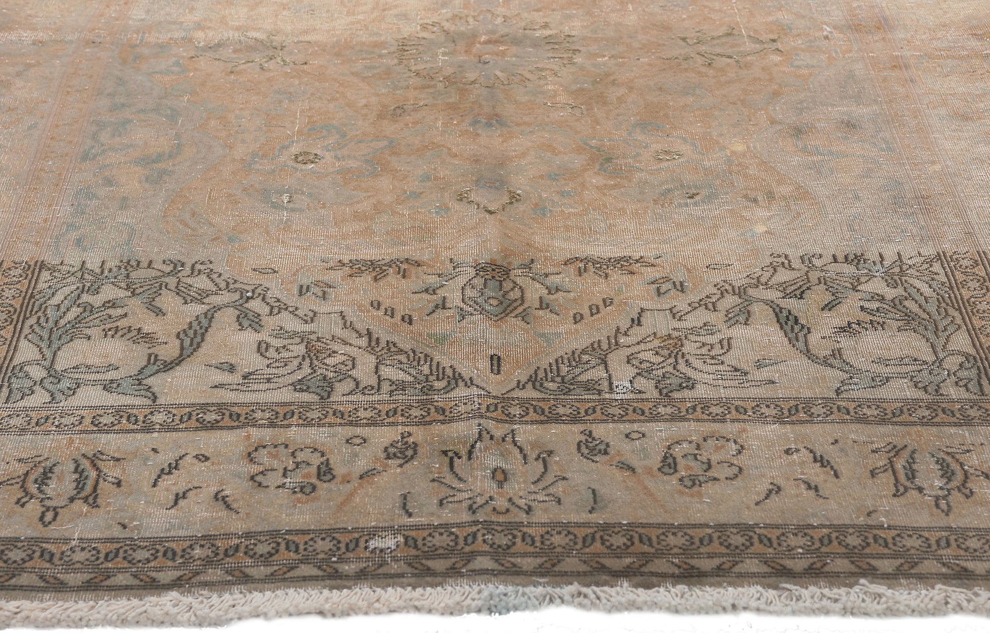 3 x 5 Vintage Persian Kashan Rug 78574