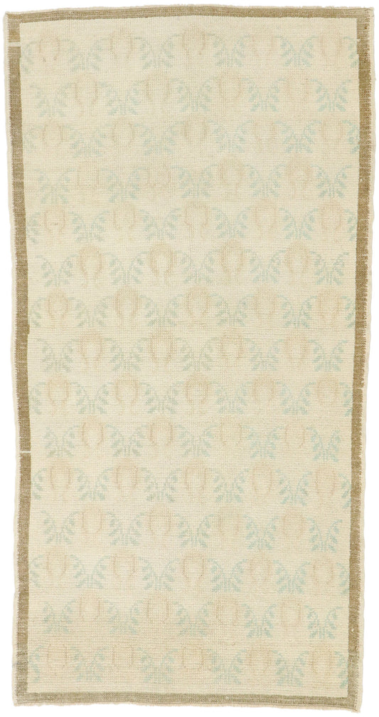 3 x 5 Vintage Turkish Oushak Rug 52983