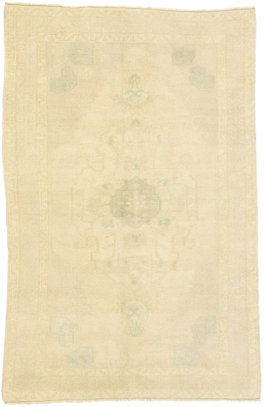 3 x 5 Vintage Turkish Oushak Rug 52971