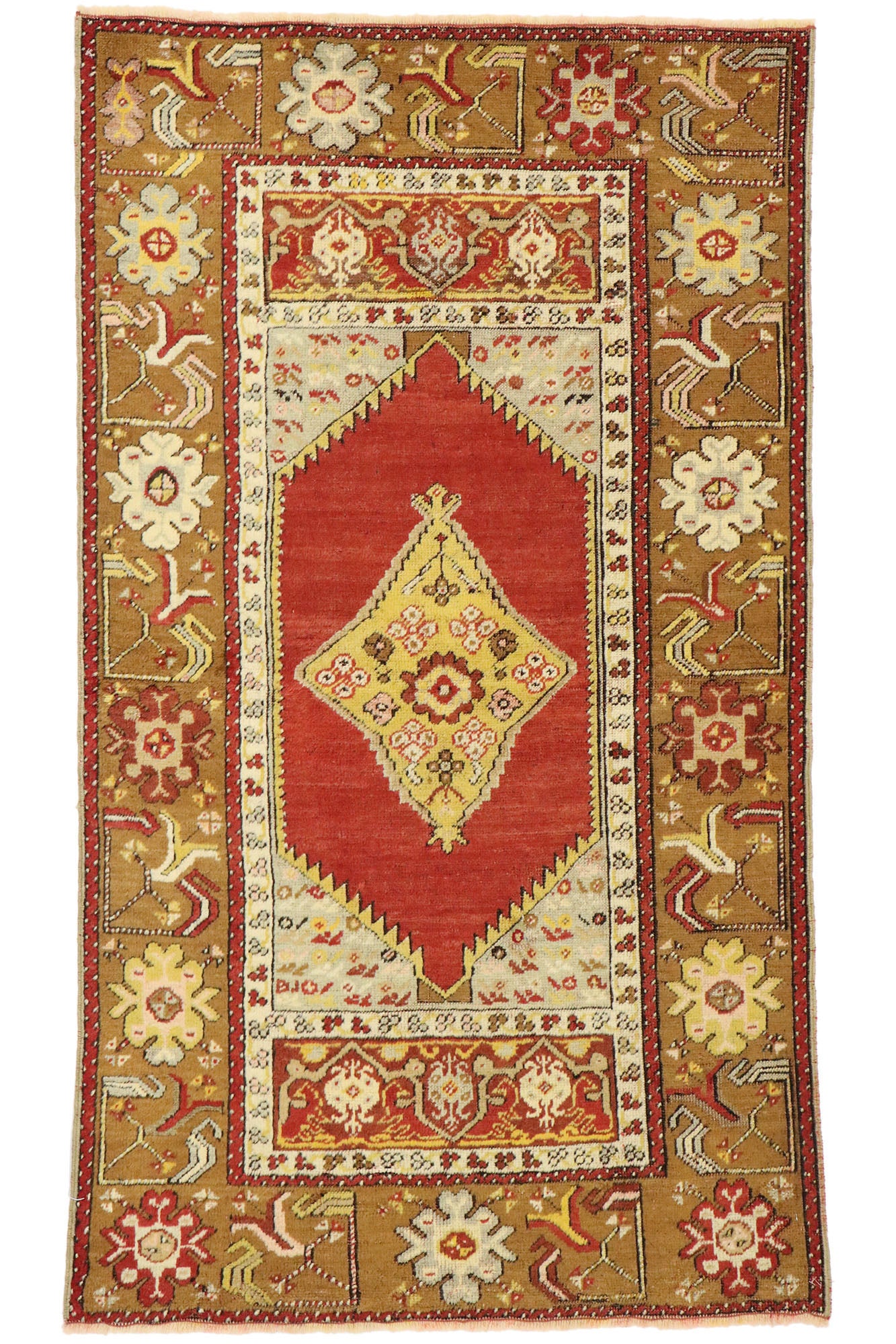 3 x 5 Vintage Turkish Oushak Rug 73868