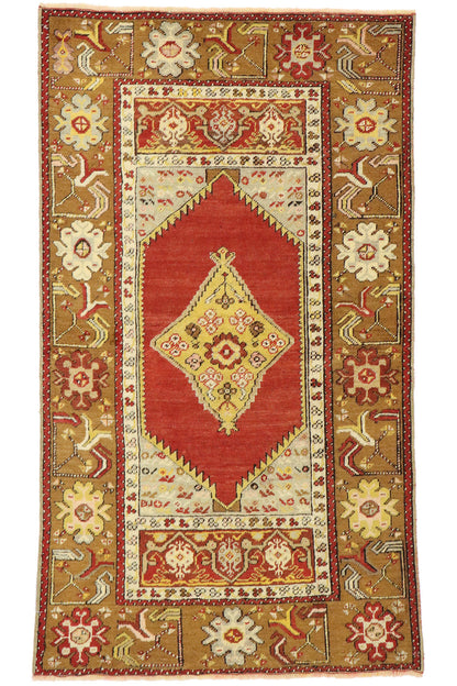 3 x 5 Vintage Turkish Oushak Rug 73868