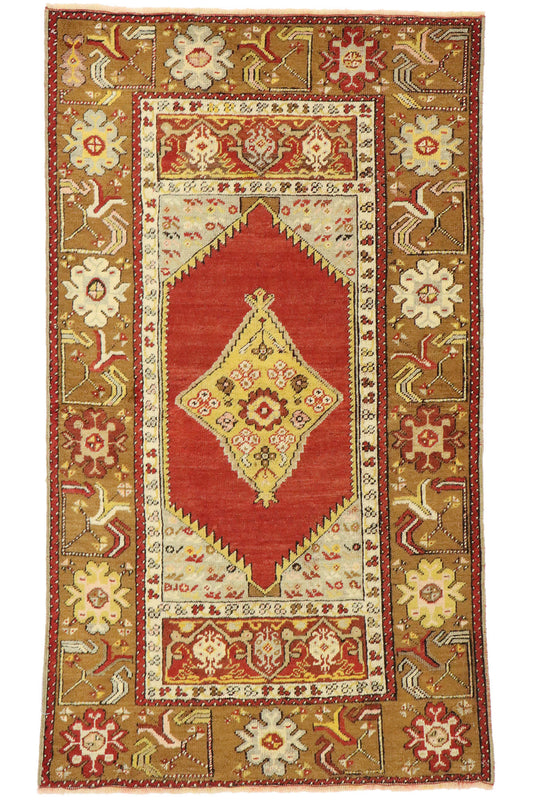 3 x 5 Vintage Turkish Oushak Rug 73868