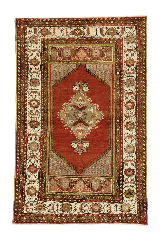 3 x 5 Vintage Turkish Oushak Rug 73840