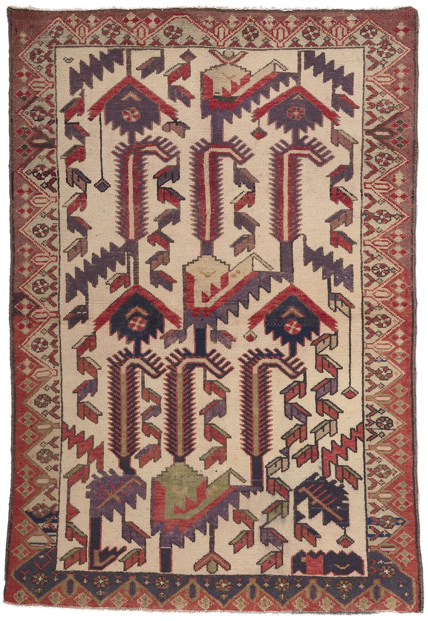 3 x 5 Vintage Persian Malayer Rug 61237