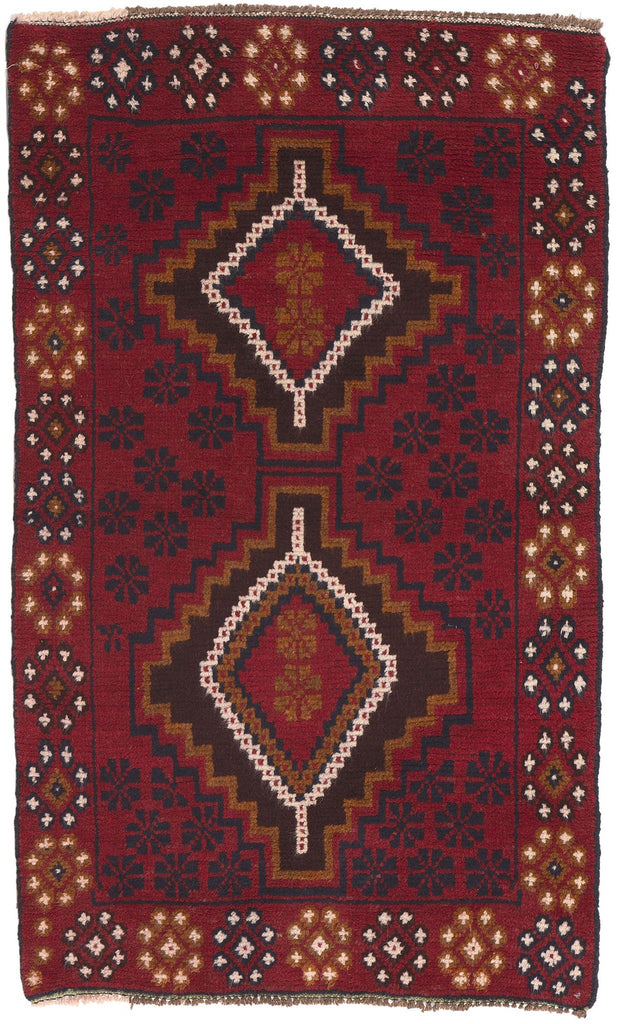 3 x 5 Vintage Afghan Baluch Rug 78631