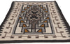 3 x 5 Vintage Two Grey Hills Navajo Rug 78637