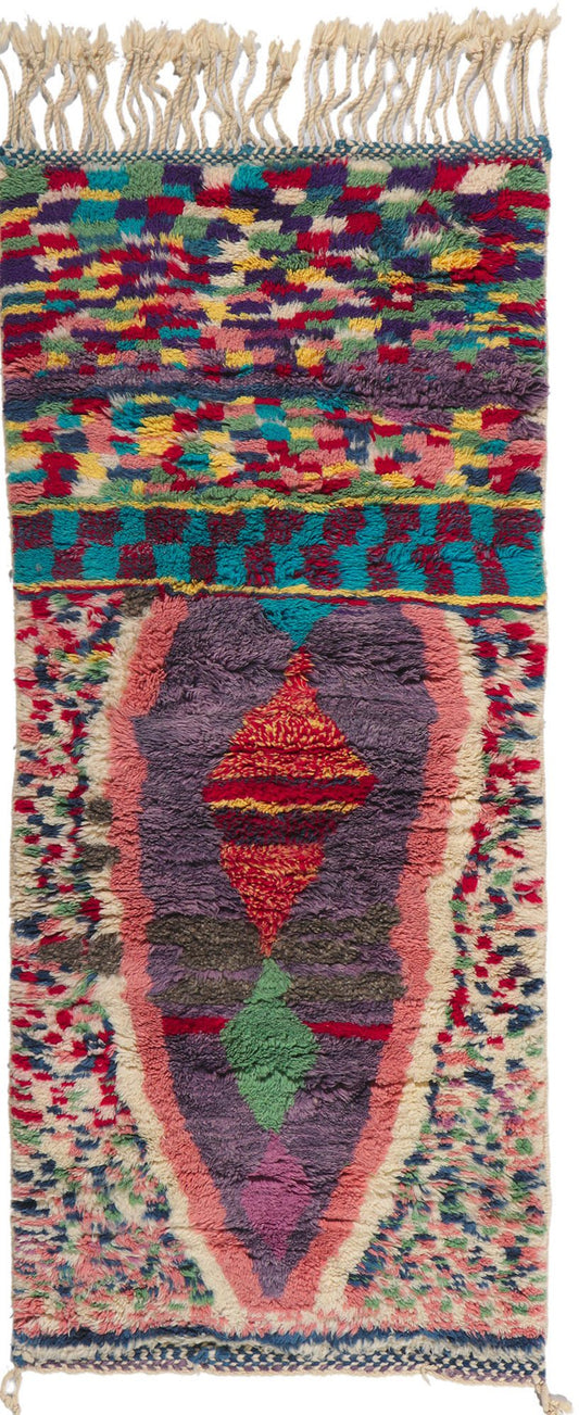 3 x 6 Colorful Abstract Moroccan Rug 21131
