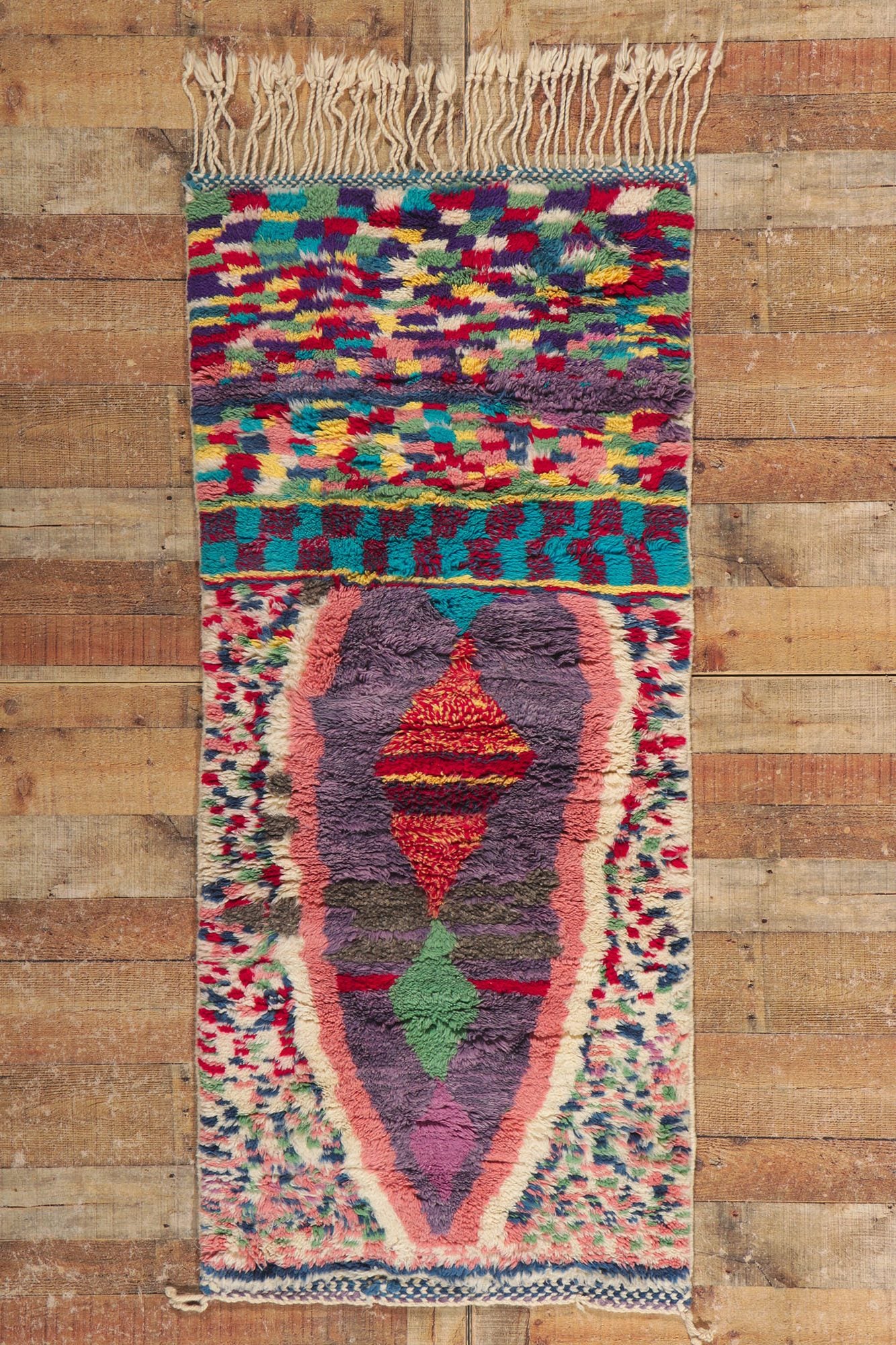 3 x 6 Colorful Abstract Moroccan Rug 21131
