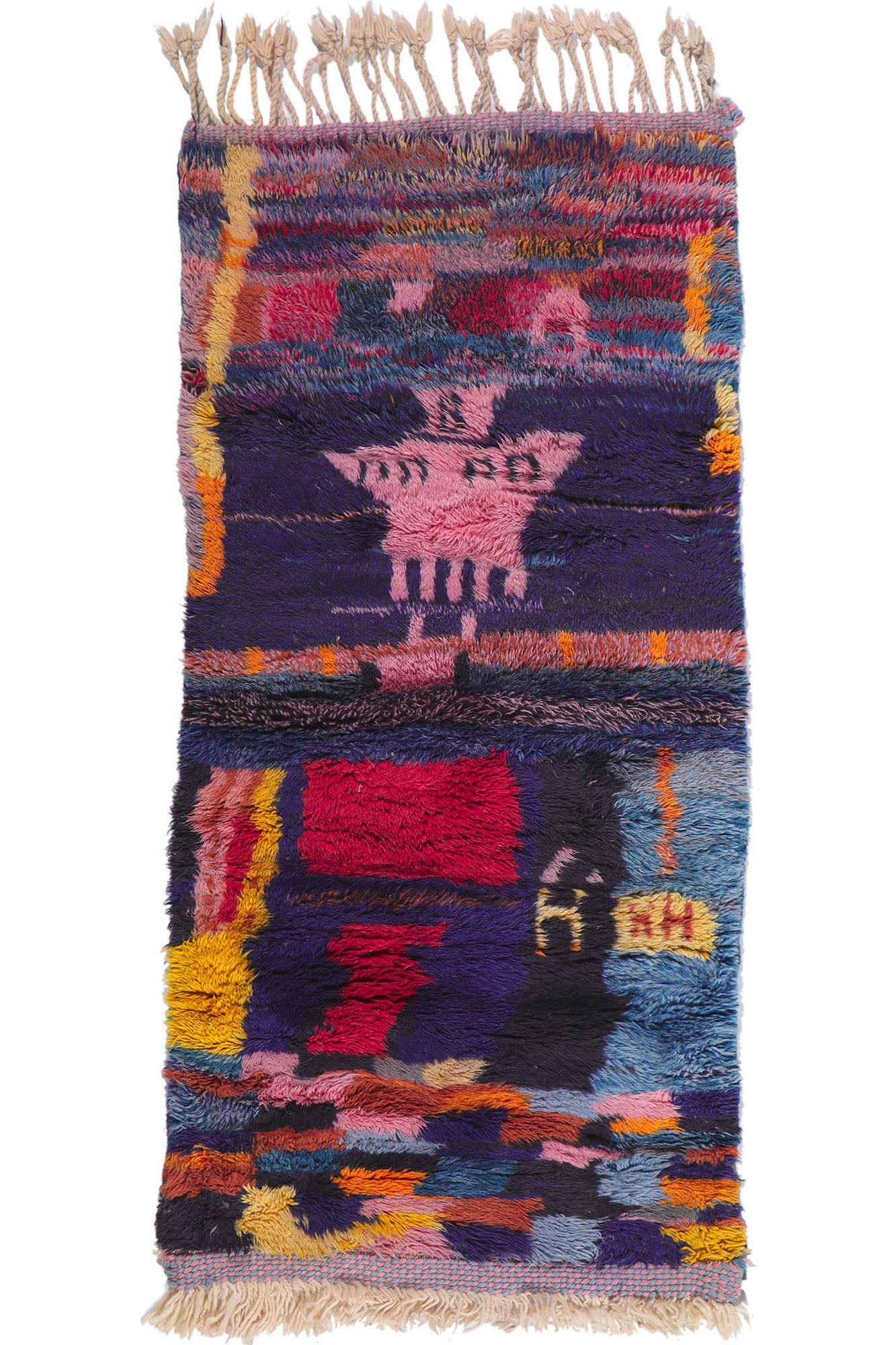 3 x 6 Colorful Moroccan Beni Ourain Rug 21113