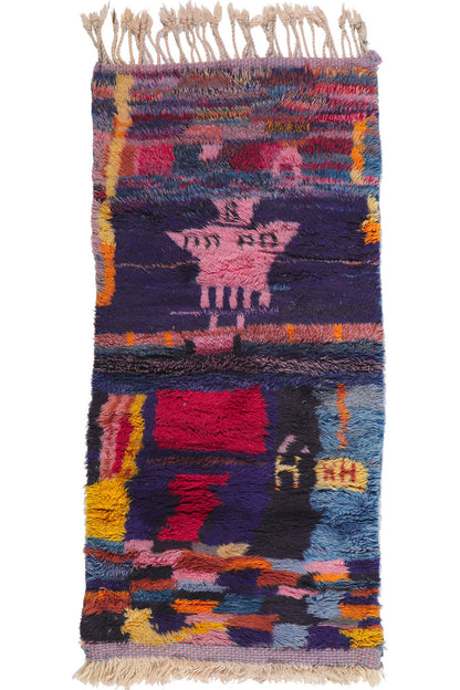 3 x 6 Colorful Moroccan Beni Ourain Rug 21113