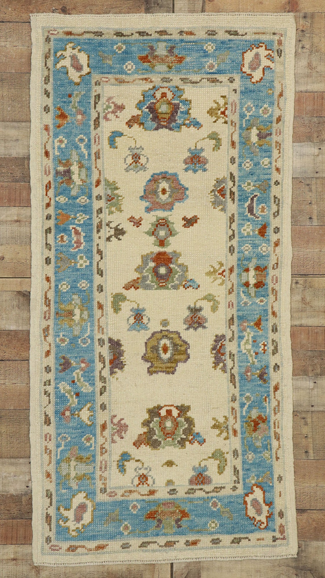 3 x 6 Coloful Turkish Oushak Rug 53196