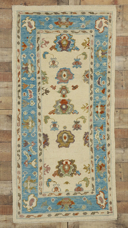 3 x 6 Coloful Turkish Oushak Rug 53196