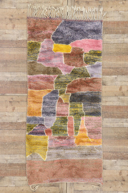 3 x 7 Colorful Abstract Moroccan Rug 21110