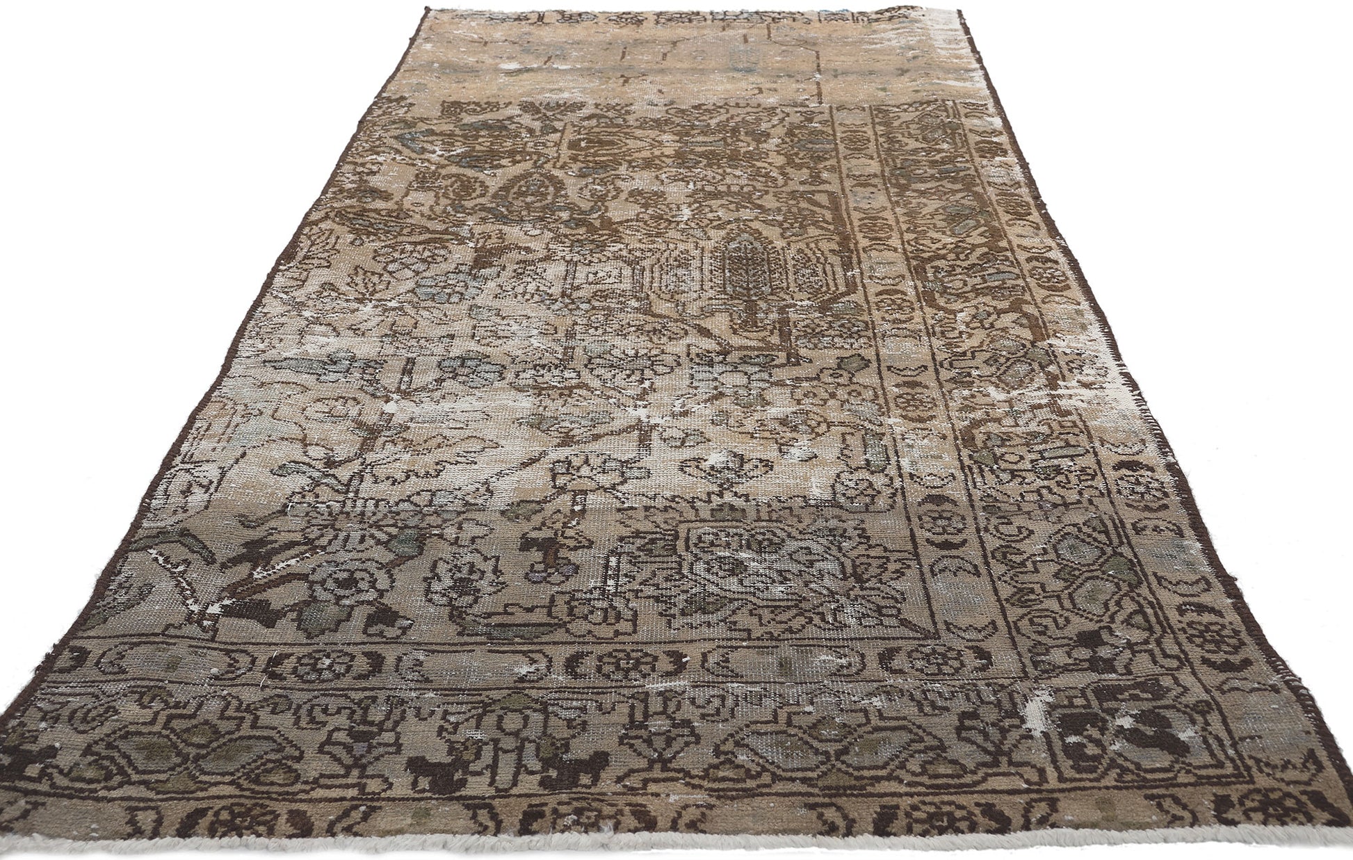 3 x 7 Antique Persian Bakhtiari Rug 78603