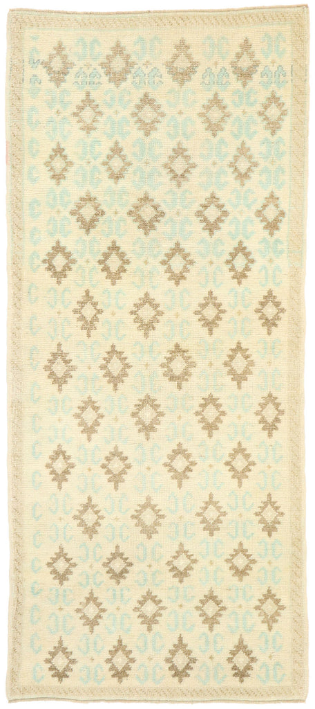 3 x 7 Vintage Turkish Oushak Rug 52986