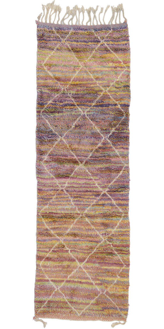 3 x 8 Colorful Beni Mrirt Moroccan Rug 21112