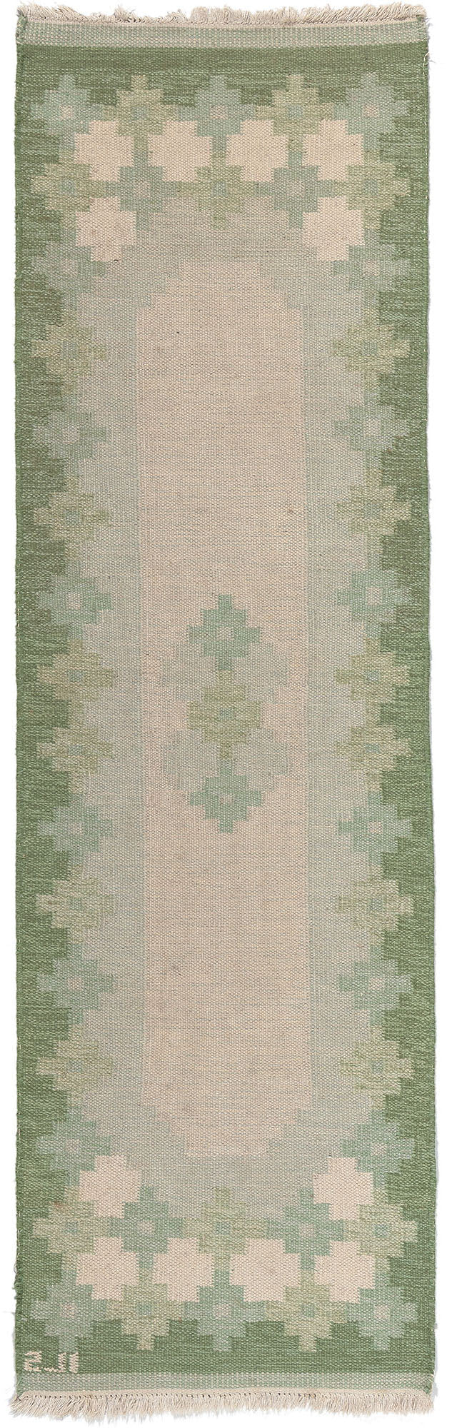 3 x 8 Vintage Finnish Flatweave Rug 78462