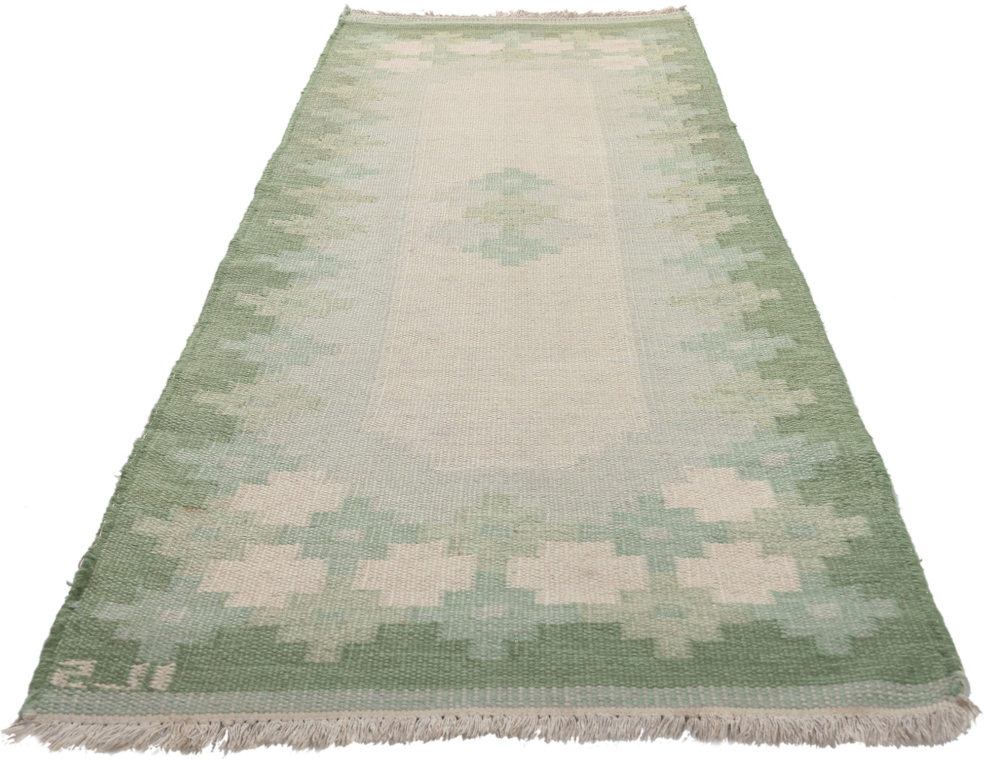 3 x 8 Vintage Finnish Flatweave Rug 78462