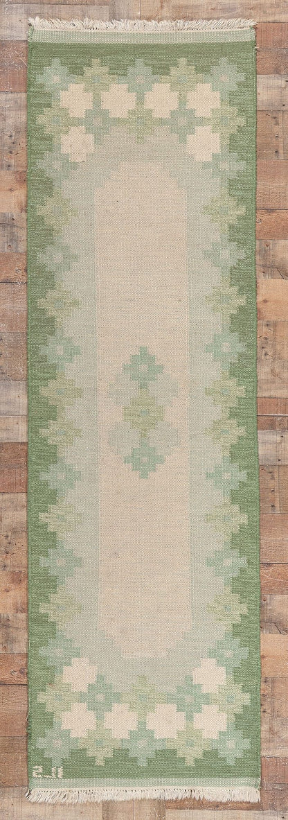 3 x 8 Vintage Finnish Flatweave Rug 78462