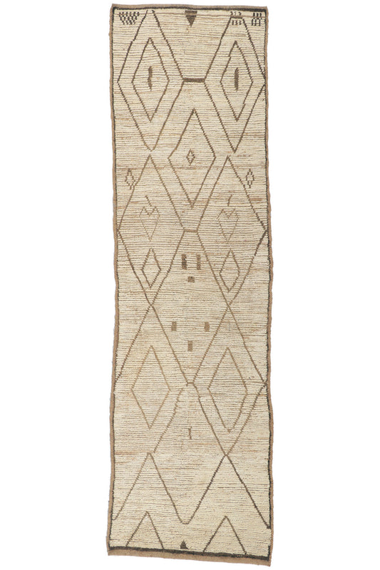 3 x 9 Earth-Tone Moroccan Runner 80757
