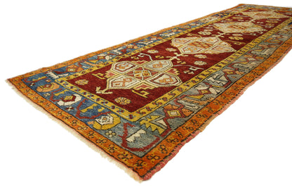 3 x 9 Vintage Turkish Oushak Rug 73673